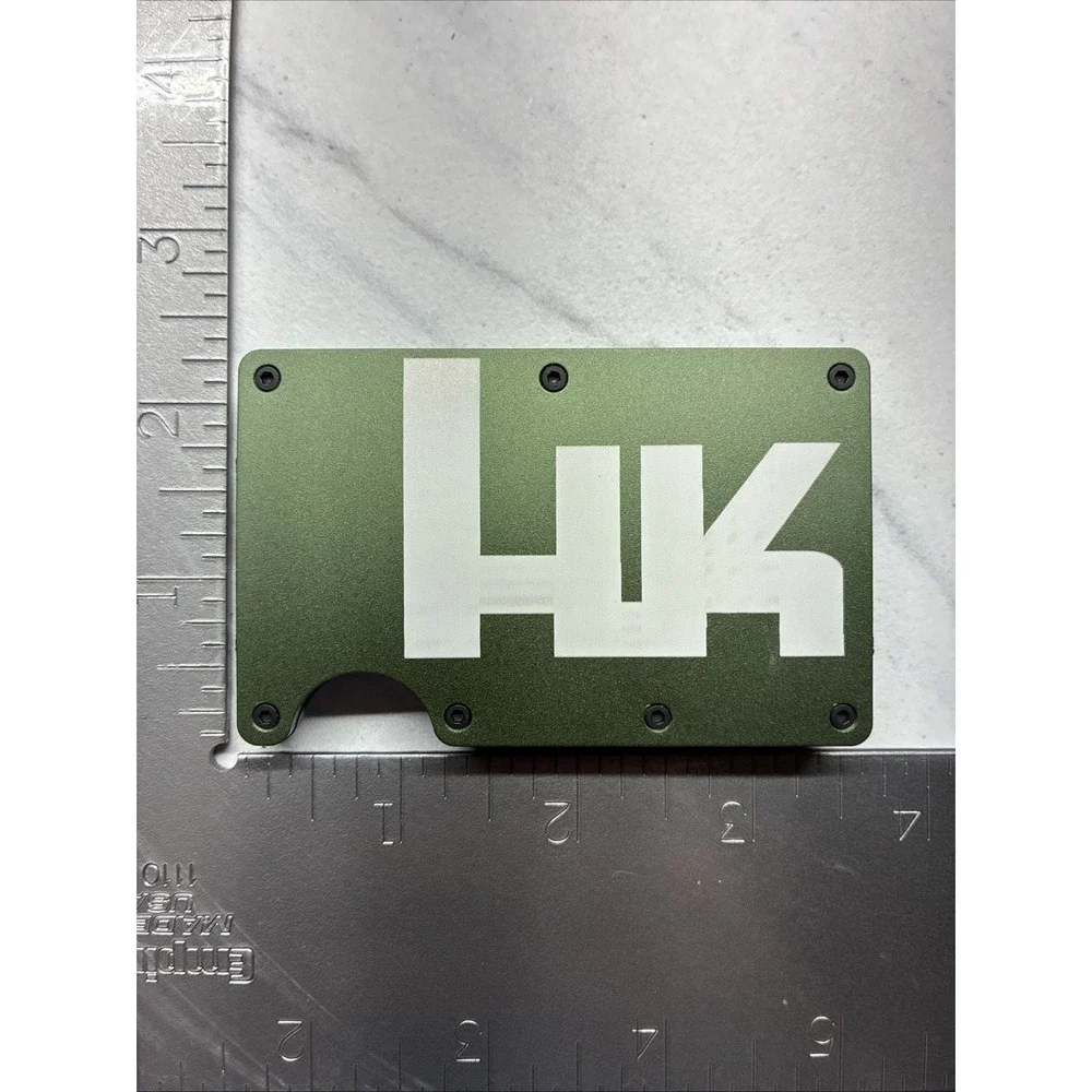 Metal Slim Heckler And Kock HK Logo RFID Blocking Wallet